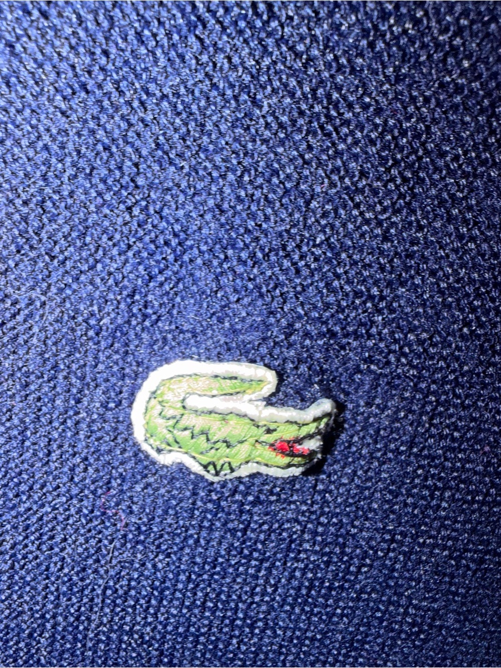 Lacoste Vintage Men's Navy V-Neck Button Cardigan Sweater - Picture 3 of 4